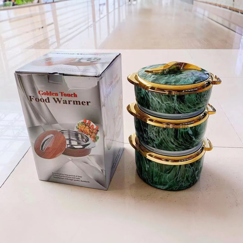 3-Piece Insulated Food Container Set (1.5L, 2L, 2.5L) - Ideal for Ramadan Celebrations, Weddings, Family Gatherings &amp; More