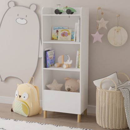 Kids 4-Tier Bookcase Children&