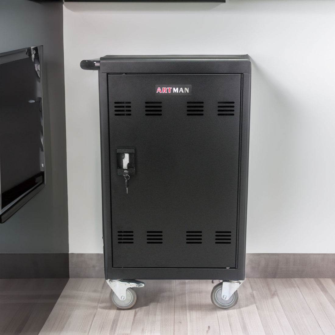 Mobile Charging Cart and Cabinet for Tablets Laptops 30-Device