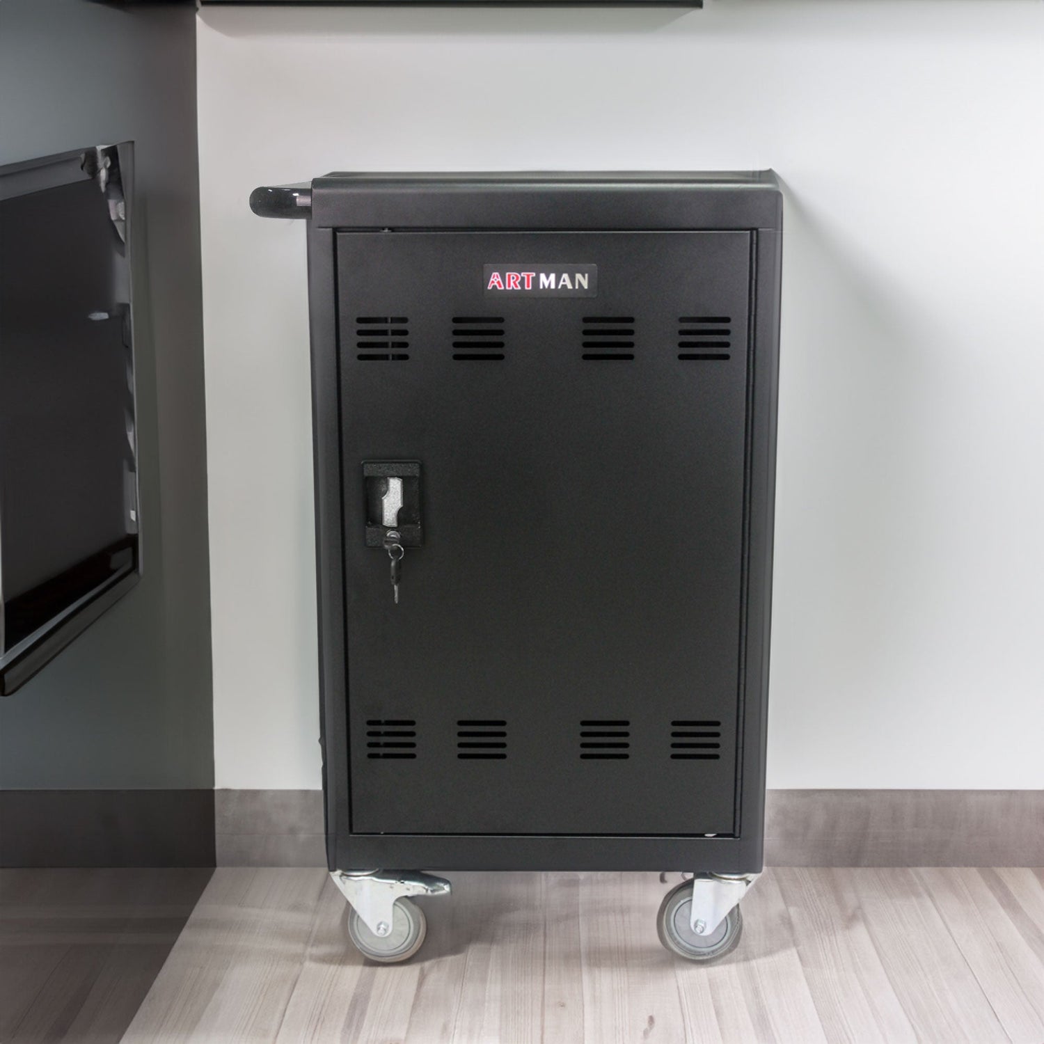 Mobile Charging Cart and Cabinet for Tablets Laptops 30-Device
