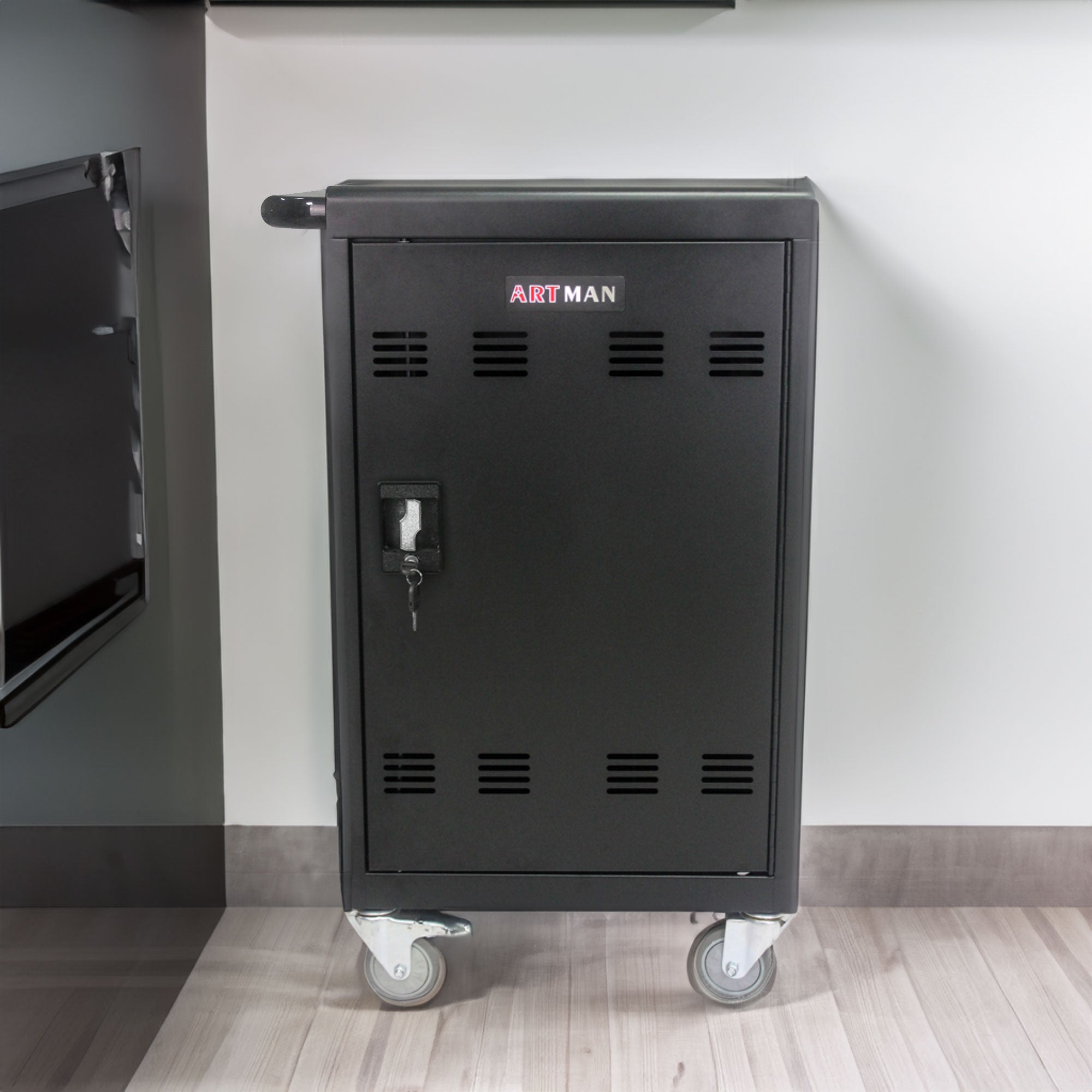 Mobile Charging Cart and Cabinet for Tablets Laptops 30-Device