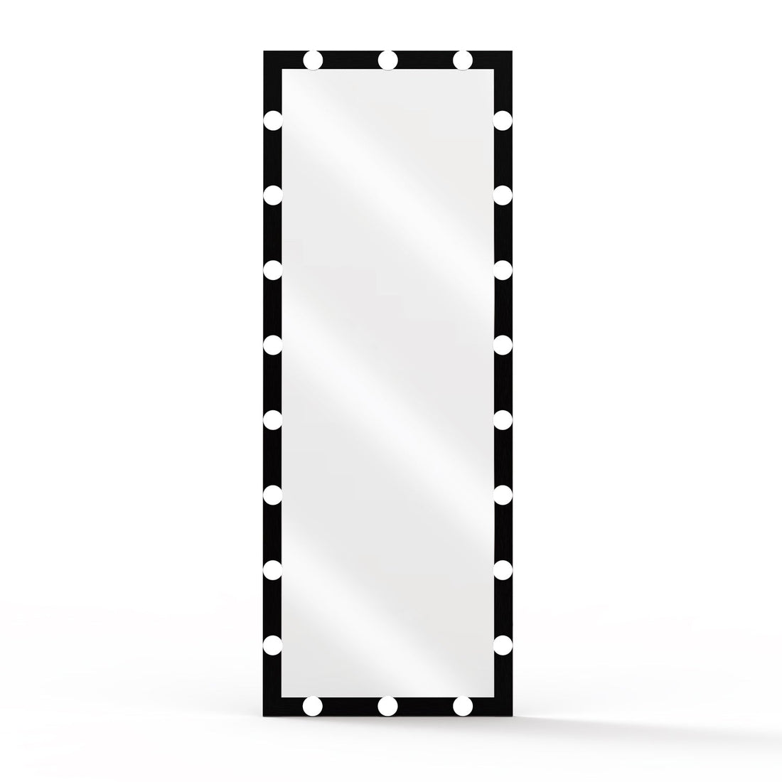 63x24 inch illuminated full body makeup mirror with 3 color modes. Makeup room bedroom wall mounted touchscreen floor mirror i