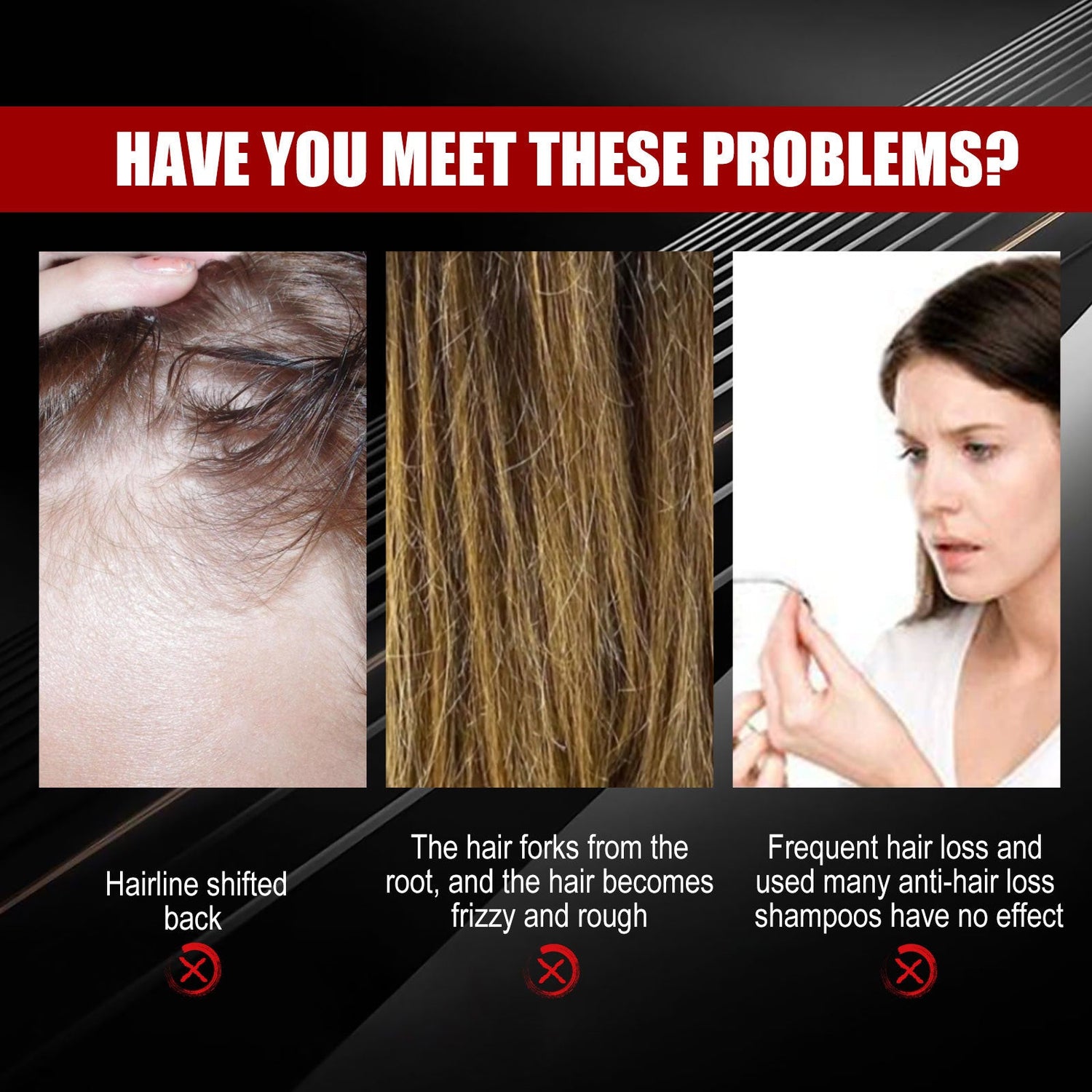 Black Rice Hair Spray Strengthen And Strengthen Hair Dense Hair Hydrating Repair Root Soft Hair Growth Spray