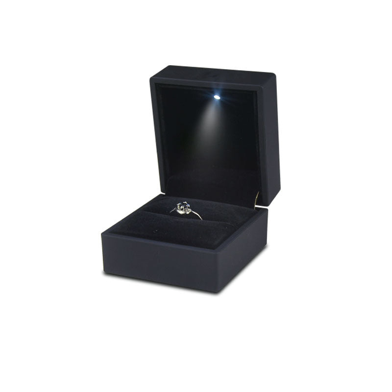 " Elegant LED Light Ring Box: Perfect for Engagement &amp; Wedding Gifts - Keep Your Jewelry Safe &amp; Secure!  &amp; Secure!"