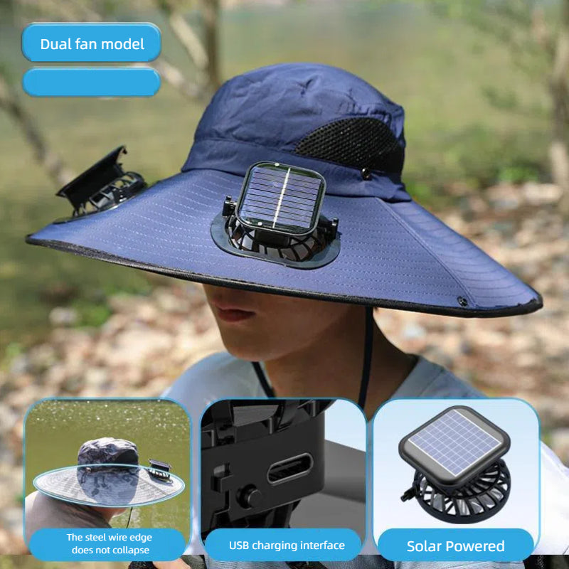 Solar Fan Fishing Hat