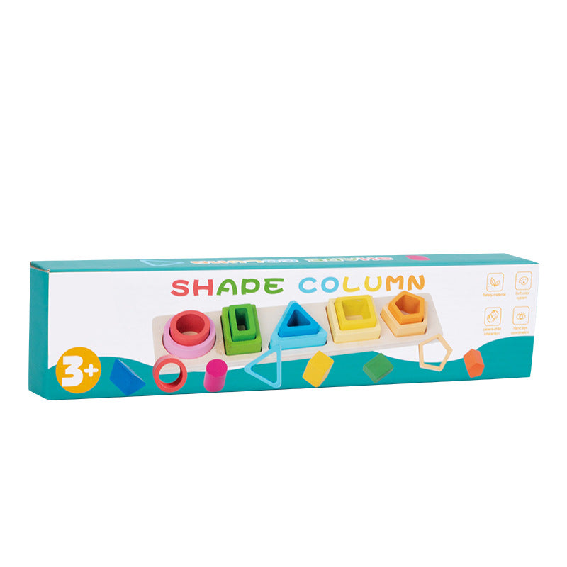 Geometric shape column matching assembly for children&