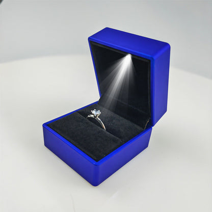 " Elegant LED Light Ring Box: Perfect for Engagement &amp; Wedding Gifts - Keep Your Jewelry Safe &amp; Secure!  &amp; Secure!"
