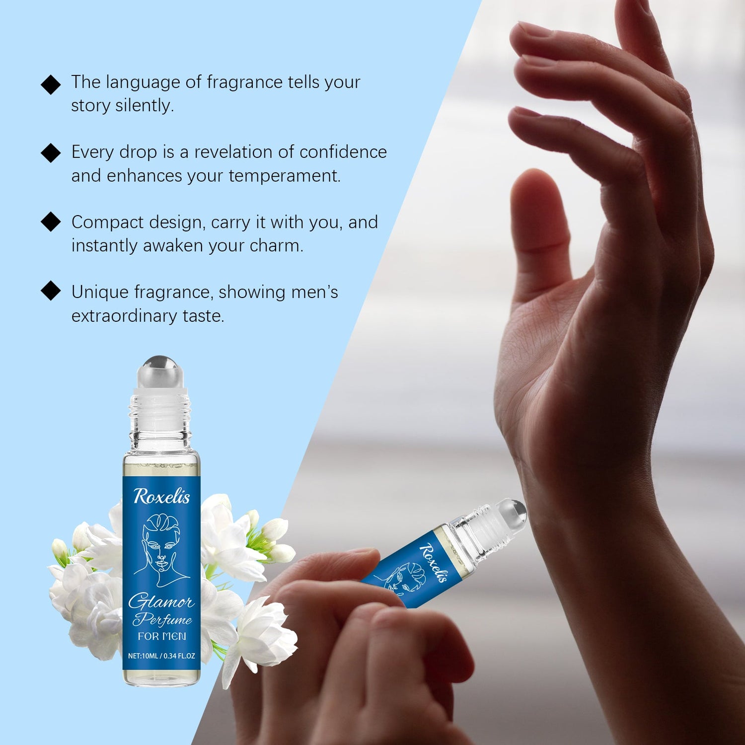 Glamor Perfume For Men, Lasting Fragrance Portable Men&