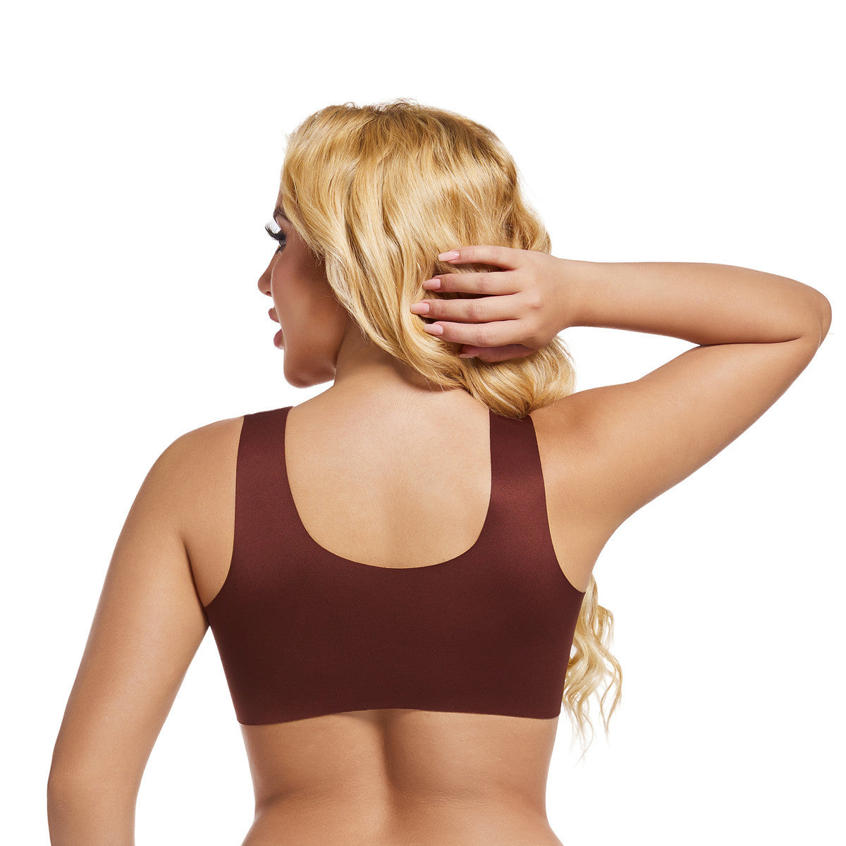 Smooth thin bra front buckle sexy gathering without steel ring adjustment women&