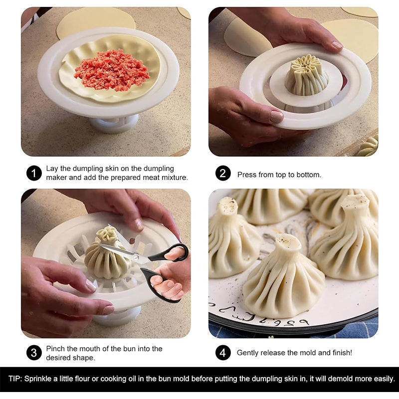 Plastic Baozi &amp; Dumpling Maker -  Easy Home Kitchen Tool for Deliciousness