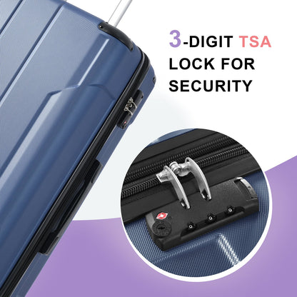Hardshell Luggage Sets 3 Pcs Spinner Suitcase with TSA Lock Lightweight 20&