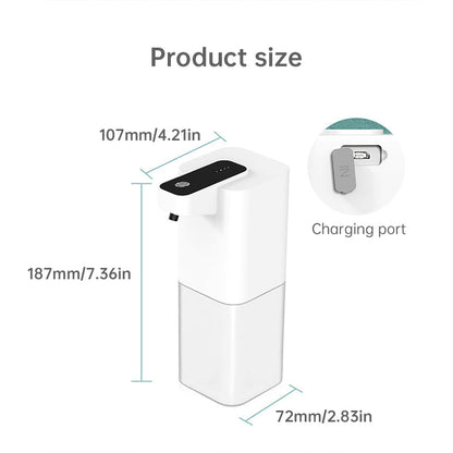 Infrared - Sensing USB - Rechargeable Foam Hand Sanitizer Dispenser for Home Bathrooms