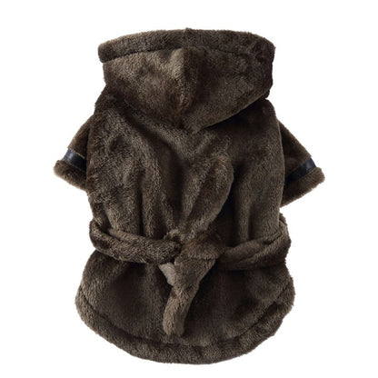 Pet Bathrob Dog Pajamas Sleeping Clothes Soft Pet Bath Drying Towel Clothes winter Warm pajamas for Puppy Dogs Quick Drying