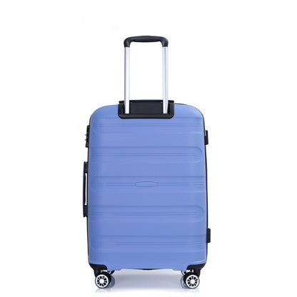 Hardshell Suitcase Spinner Wheels PP Luggage Sets Lightweight Durable Suitcase ,3-Piece Set (20/24/28) ,Purplish Blue