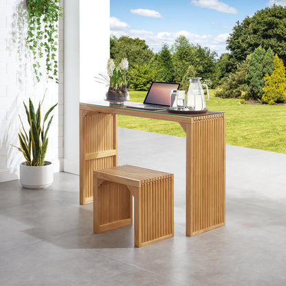 Pine Dining Bench and Table, Indoor Wood Bench for Entryway,Living Room,Kitchen and Bench Set (Nature, Bench &amp; Table) Small