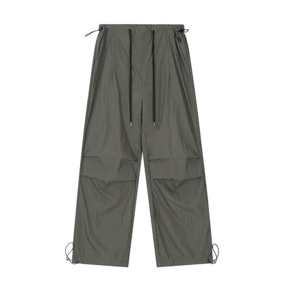 Wrinkled Casual Straight Cargo Pants Men&