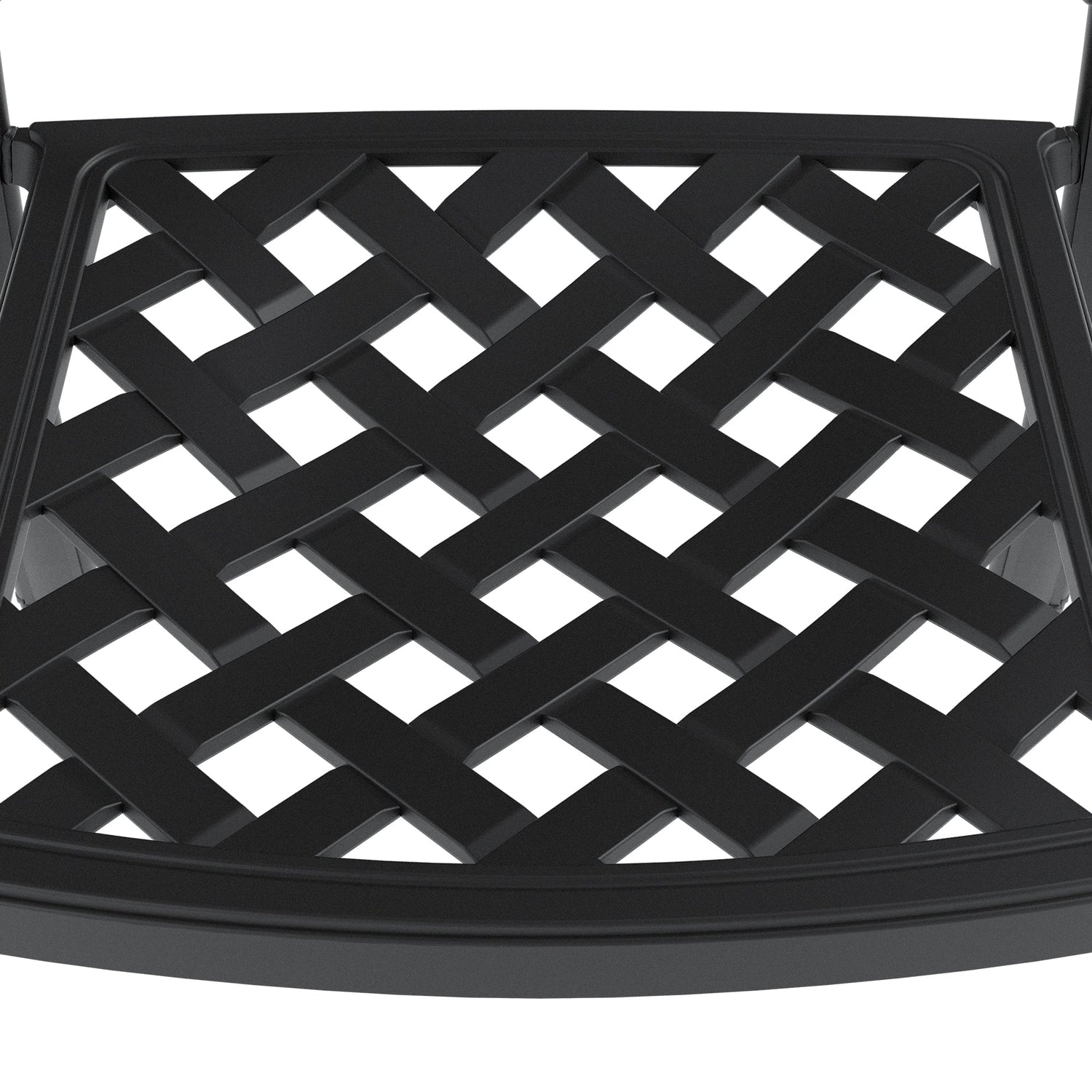 (Cushions In Random Colors)5-Piece Set Of Cast Aluminum Patio Furniture With Cushions