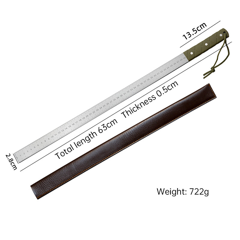 20 - Inch Dual - Scale Stainless Steel Ruler, thickened quenched steel, with random lanyard, great for drawing &amp; measuring.