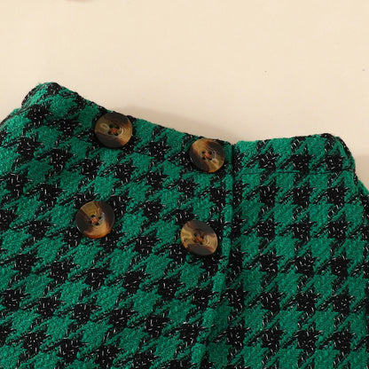 ma&amp;baby 6M-3Y Christmas Newborn Infant Toddler Baby Girl Clothes Sets Knit Long Sleeve Tops Plaid Skirts Hat Xmas Outfits D05