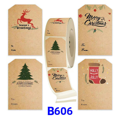 Christmas gift stickers decorative sealing sticker Merry Christmas Reward Self-adhesive labels Children&