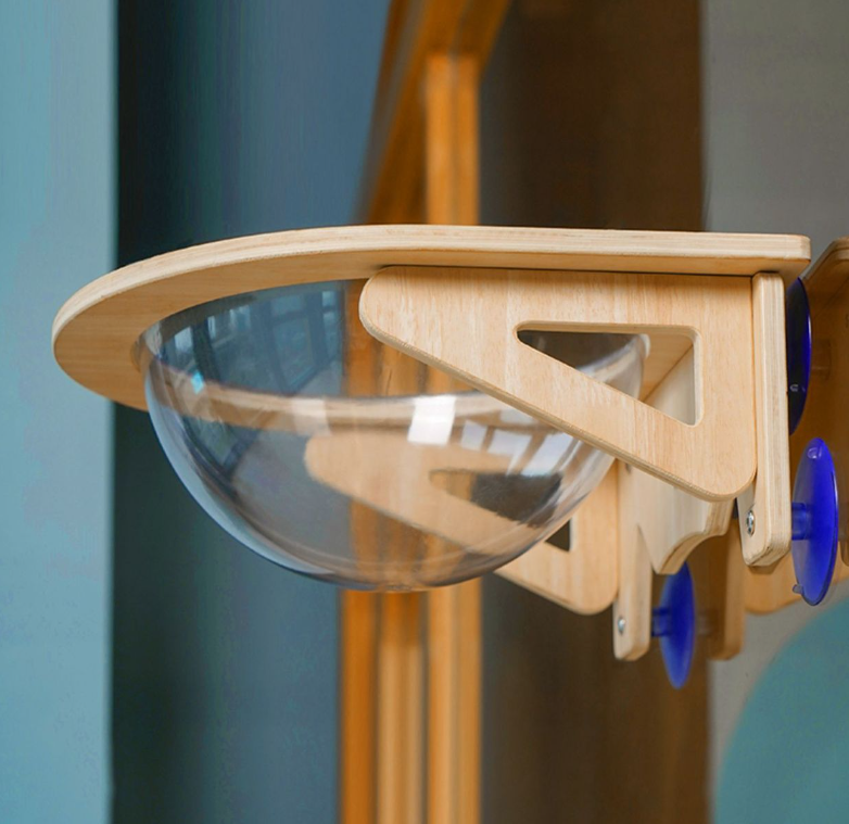 Solid wood spacecraft cat nest cat hammock hanging suction cup climbing frame balcony
