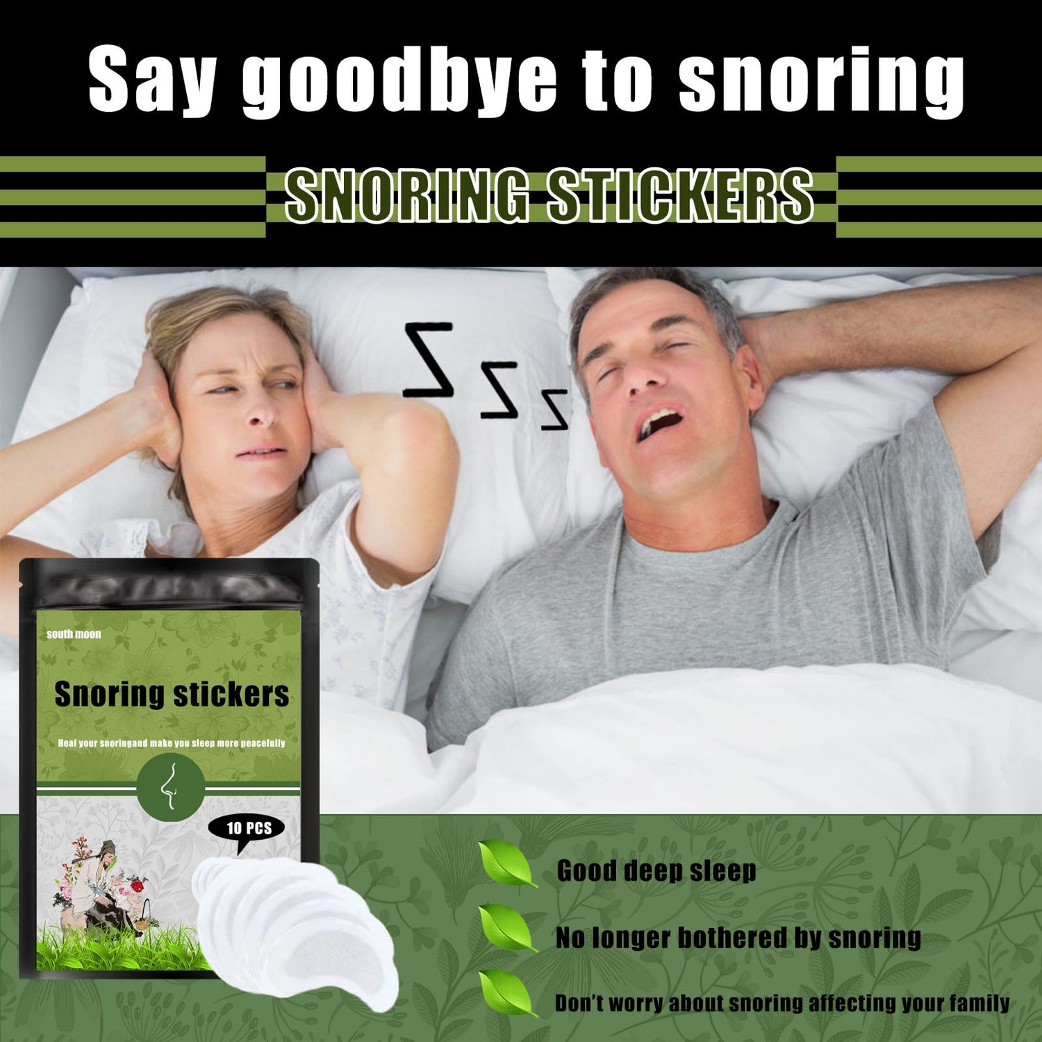 Anti-Snoring Patch, Anti-Snoring Breathing And Sleep Talk Sleep Care Patch