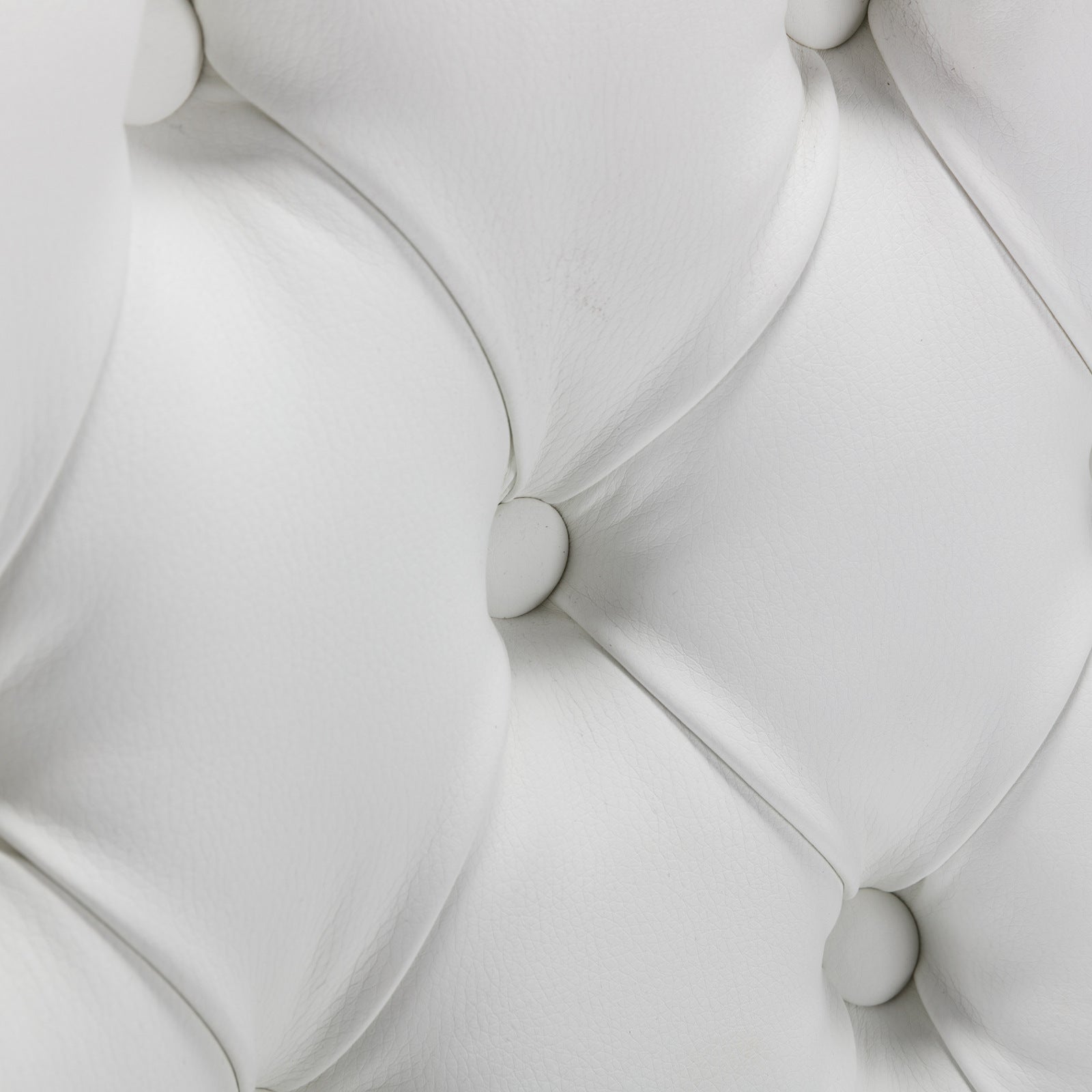 A&amp;A Furniture Nikki Collection Modern High-end Tufted Solid Wood Contemporary PU 2-Pcs Set White+Light Blue