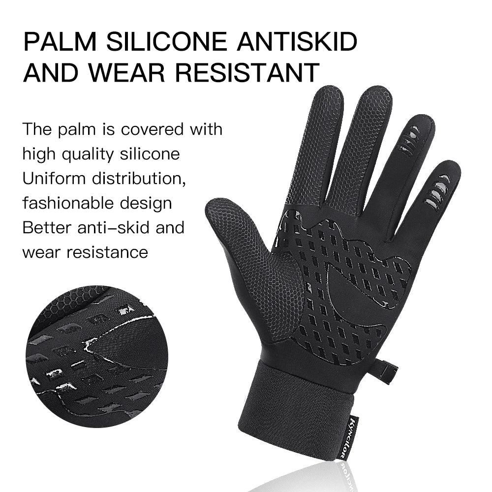 Outdoor warm cold windproof riding gloves touch screen windproof and anti-skid women&