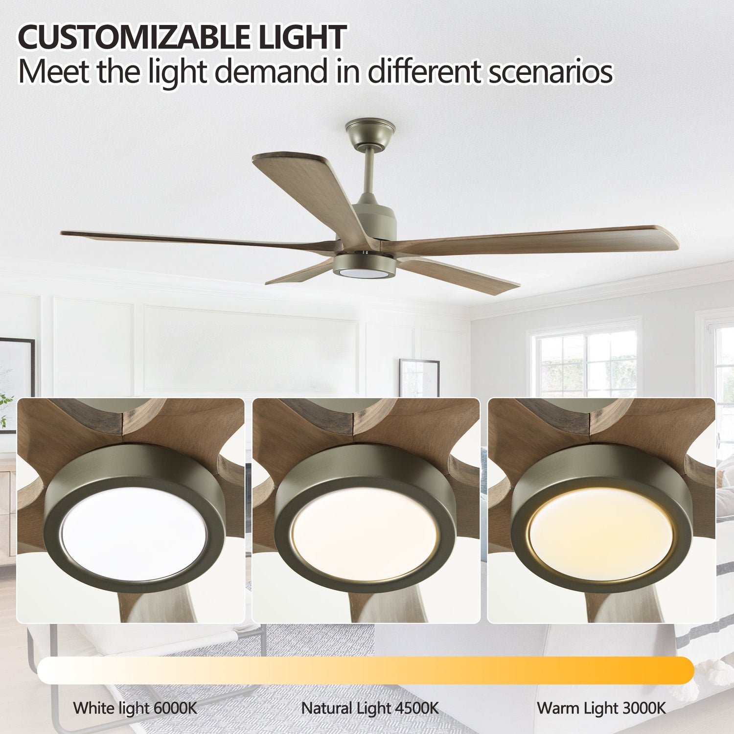 60-Inch Wood Ceiling Fan Remote