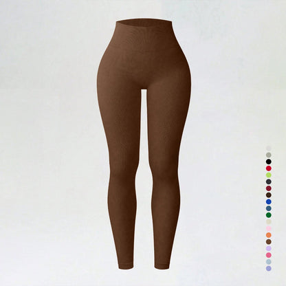 Threaded autumn and winter yoga pants seamless fitness pants high waisted sports yoga clothes leggings