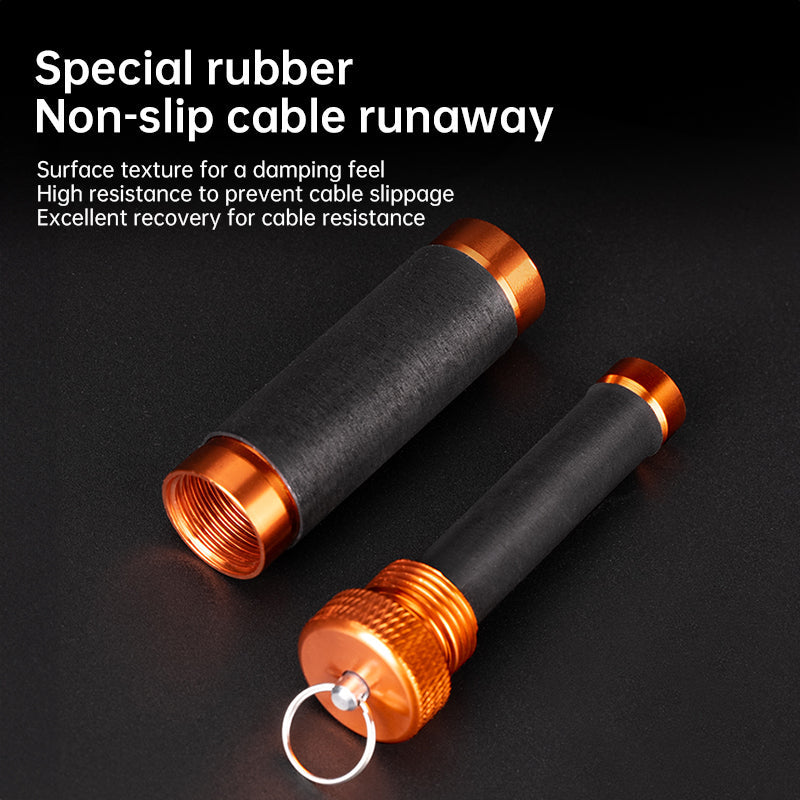 Aluminum alloy traction rod – anti-slip rubber, hook line for pulling/knotting, fishing tool with hand &amp; line protection.