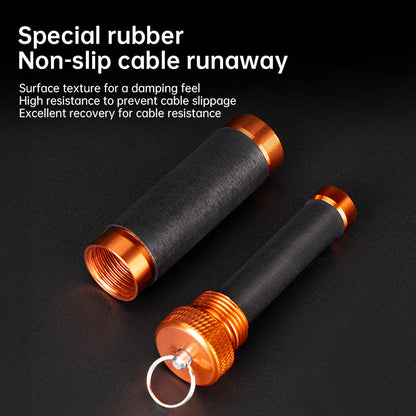 Aluminum alloy traction rod – anti-slip rubber, hook line for pulling/knotting, fishing tool with hand &amp; line protection.