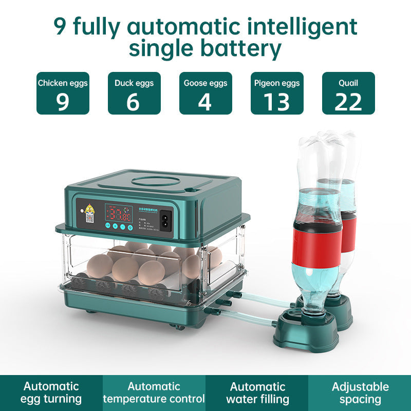 9 - 48 Egg Incubator: Automatic Egg - Turning &amp; Humidity Monitoring. Duck Incubator with Auto - Water Ionic Waterbed