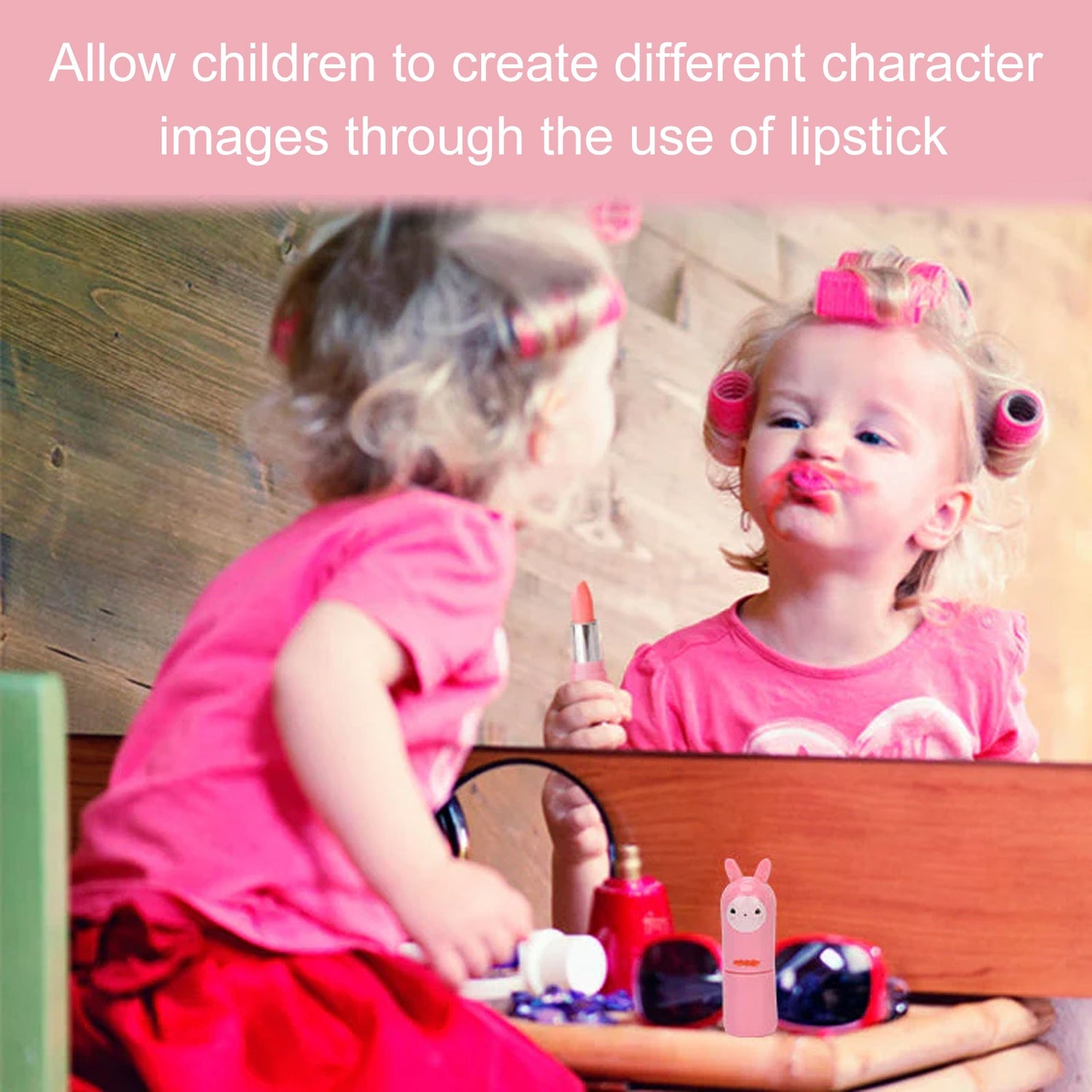 Bunny Lipstick, Easy Clean Lip Gloss Lip Oil Children&