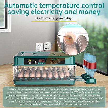 9 - 48 Egg Incubator: Automatic Egg - Turning &amp; Humidity Monitoring. Duck Incubator with Auto - Water Ionic Waterbed