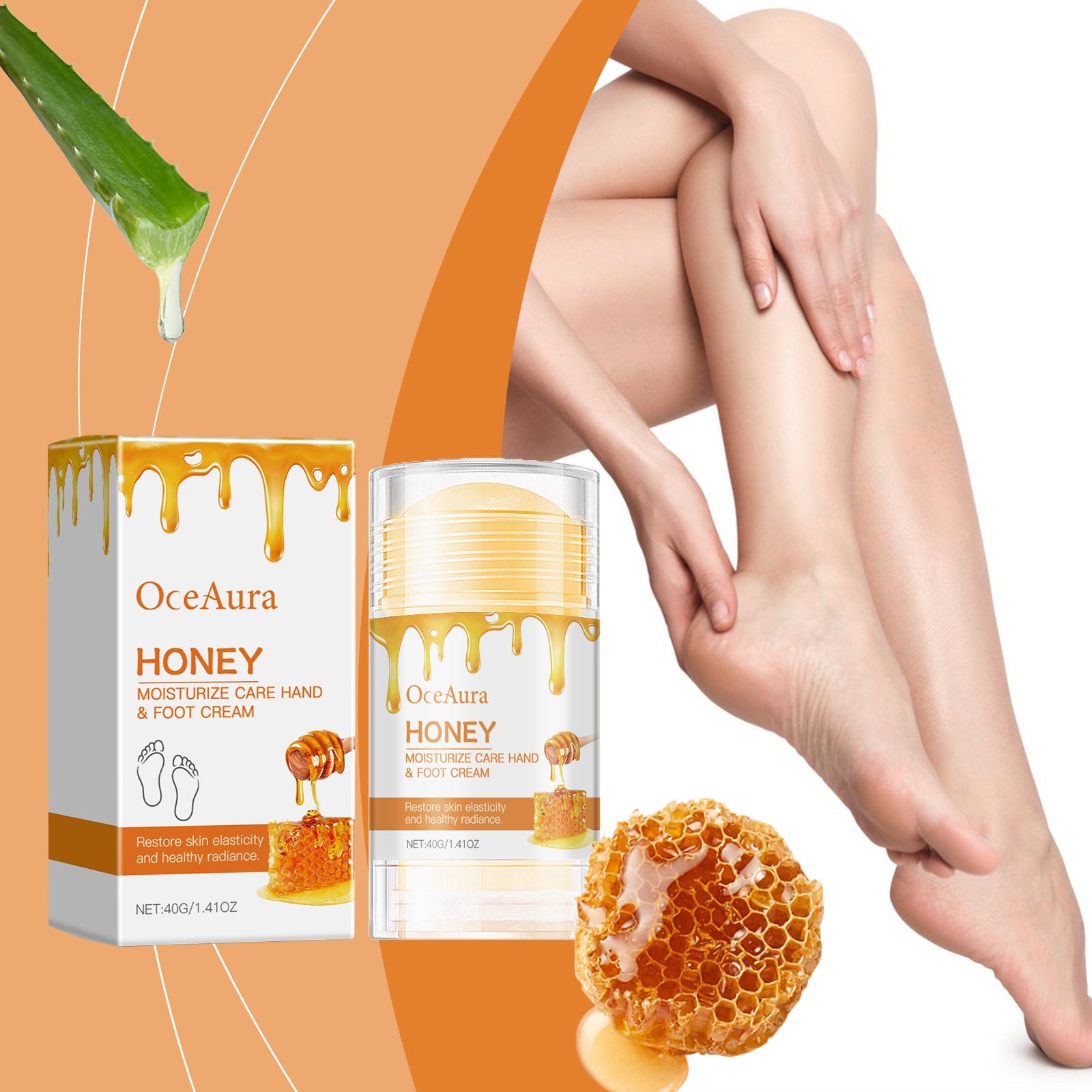 Honey Foot Moisturizing Anti-Crack Cream, Foot Moisturizing Repair Heel Body Skin Care Cream