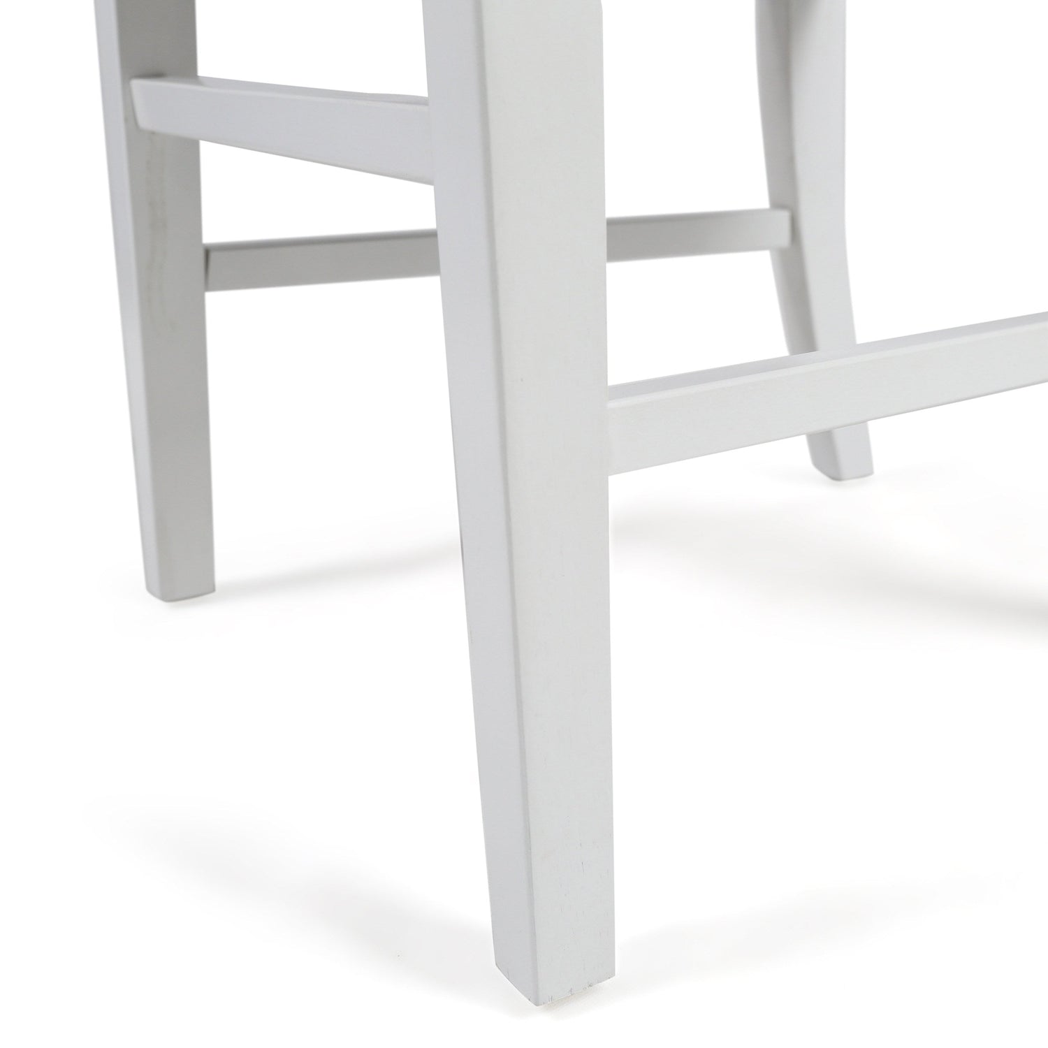 Roshan Farmhouse Acacia Wood Dining Chairs, White / Walnut (Set of 2)