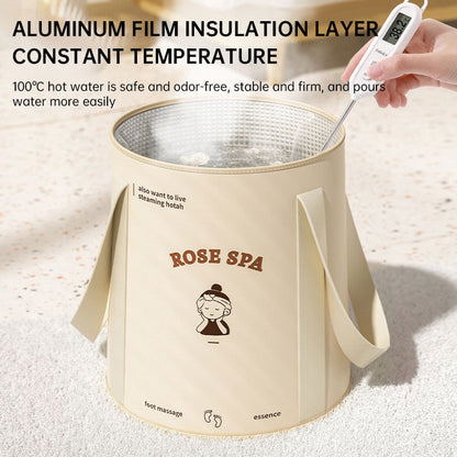 Foldable foot bath bag foot bath basin deep barrel over calf dormitory fumigation foot bath barrel household portable foot bath