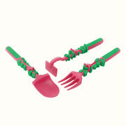 Dinneractive car bulldozer excavator fork shovel dining plate children&