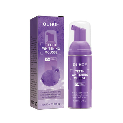 Teeth Whitening Mousse Toothpaste, Mouth Cleaning Remove Dirt Yellow Teeth Care Fresh Breath Whitening Teeth Toothpaste