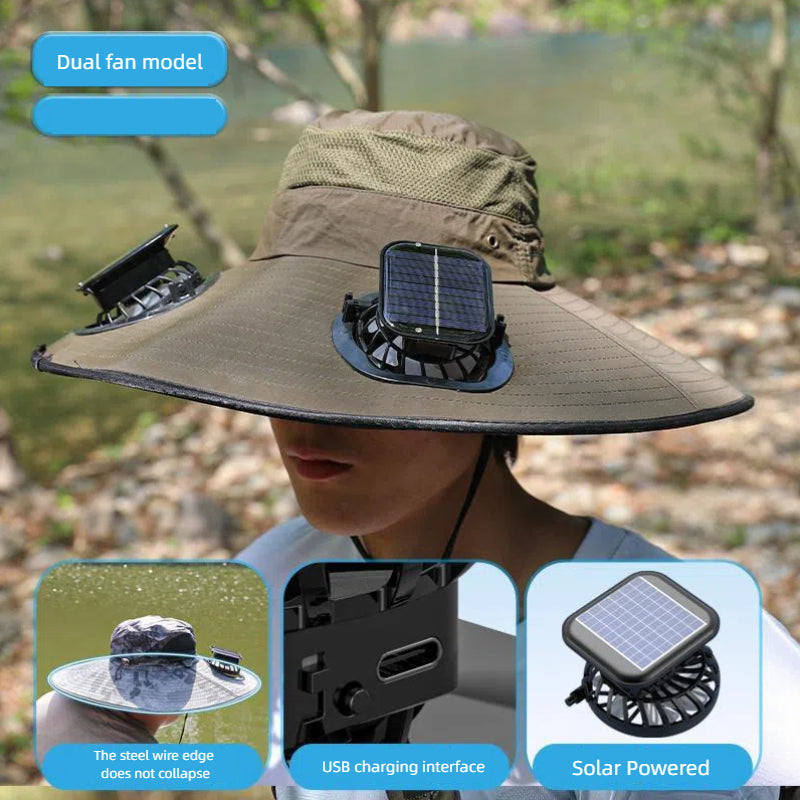 Solar Fan Fishing Hat