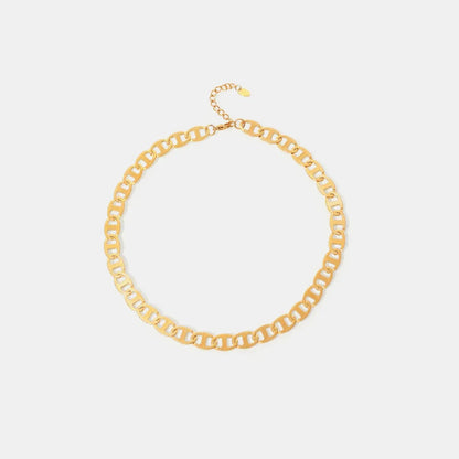 Real gold titanium steel necklace