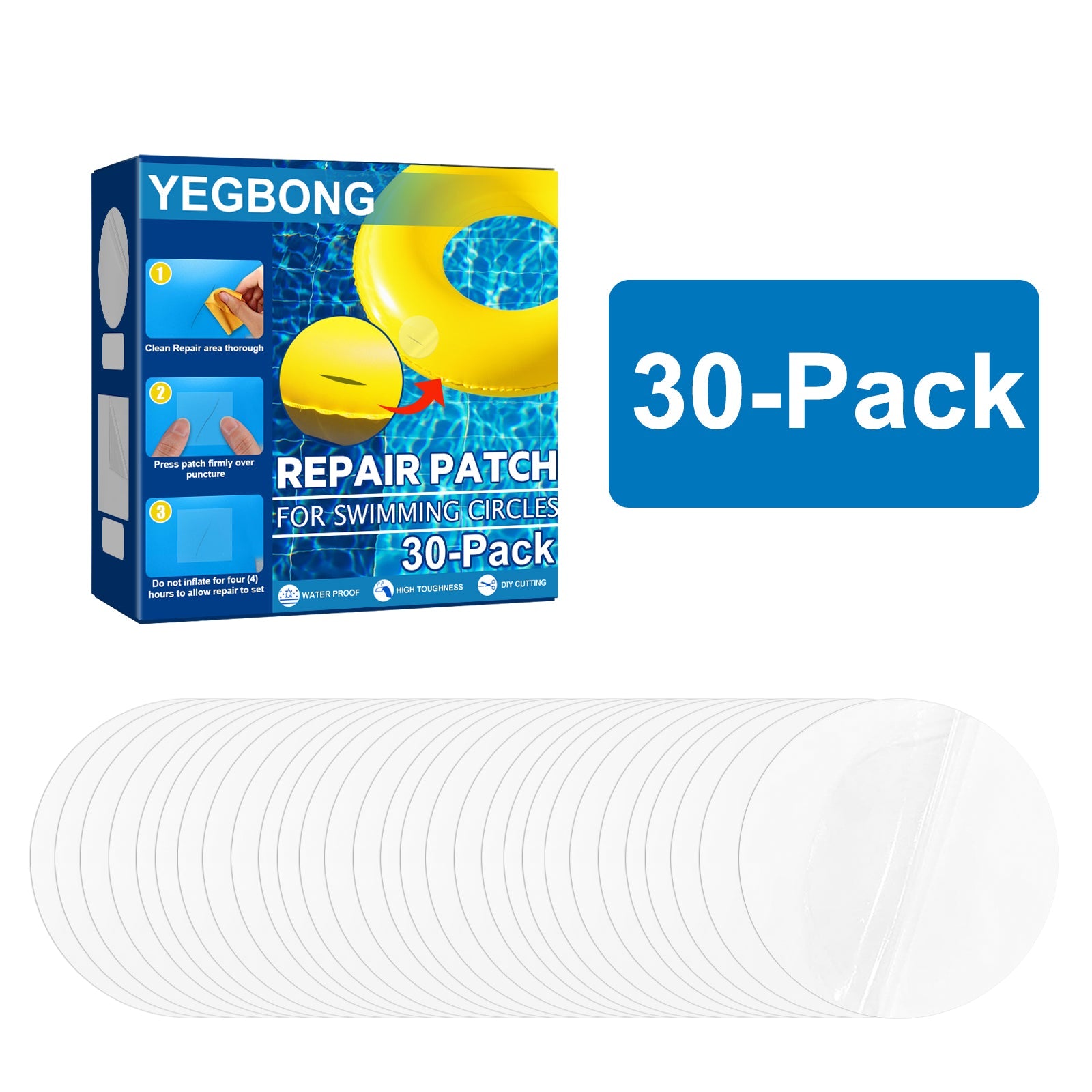 Swimming Ring Repair Repair Kit Self-Adhesive Lining Patch Swimming Ring Inflatable Pontoon Waterproof Seal