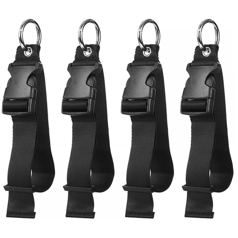 Portable Black Nylon Anti-Theft Luggage Strap, Bag Clip for Multi-Tool, Camping &amp; Hiking