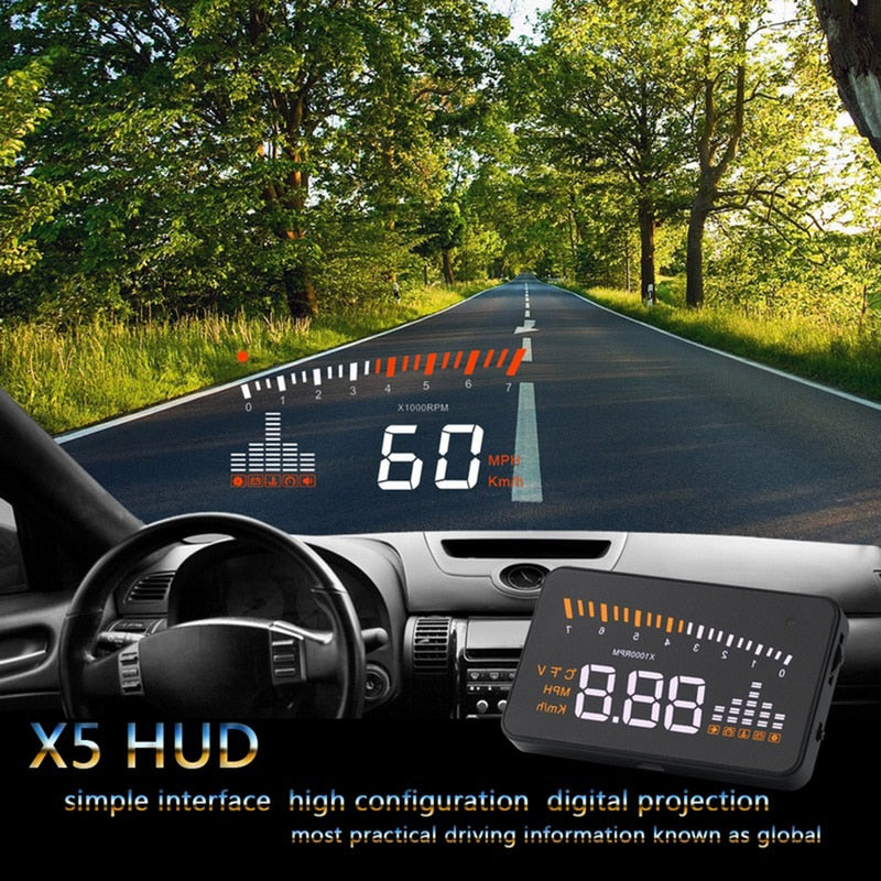 X5 Car HUD OBD Speed Display