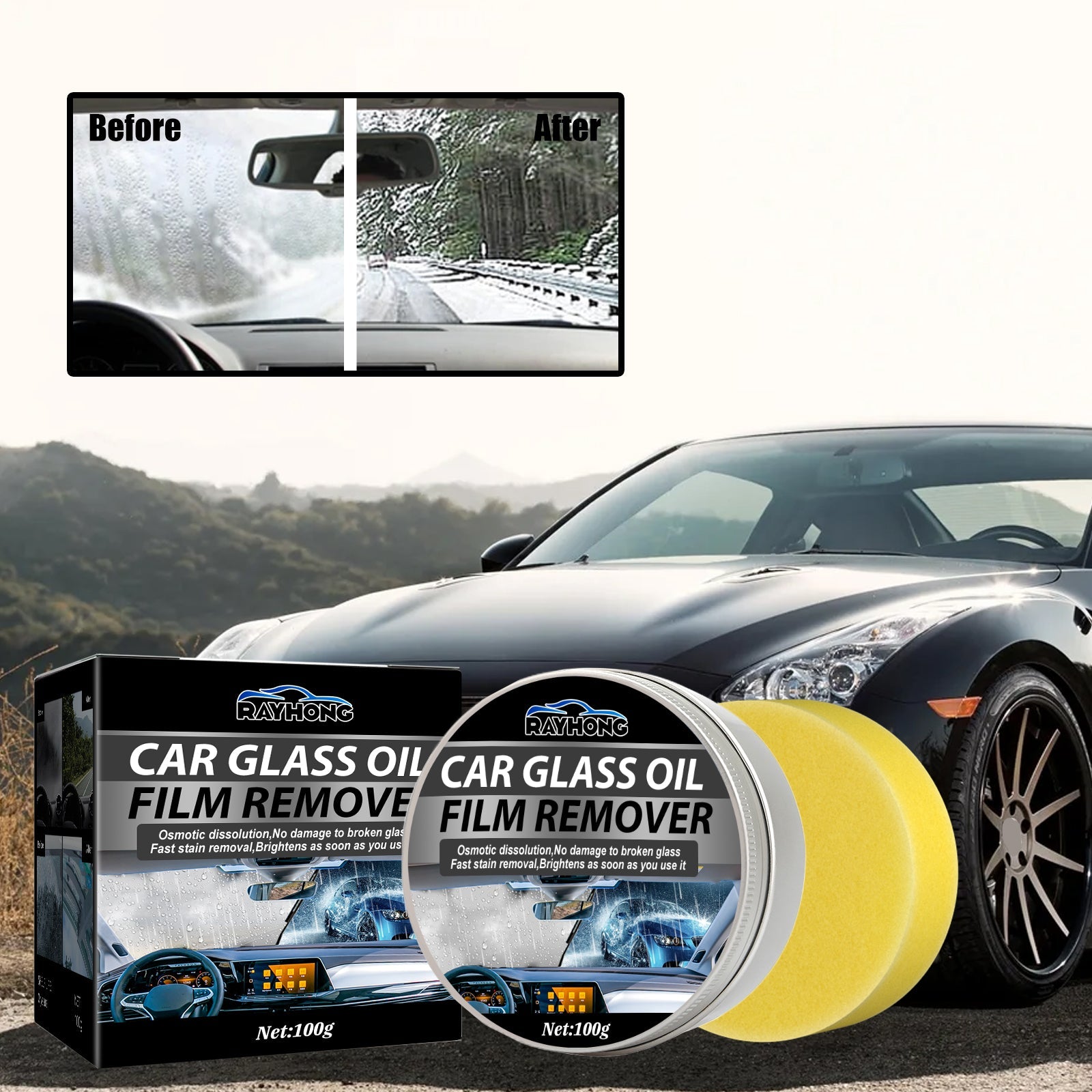 Car Windscreen Rain Mist Cleaner