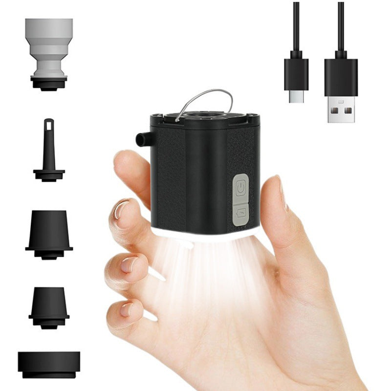 Mini Electric Pump for Inflating/Deflating Air Mattresses &amp; Swimming Rings, Portable for Camping