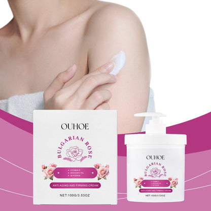 Rose Firming Moisturizer, Moisturizing And Brightening Repair Cream For Facial Skin With Light Lines