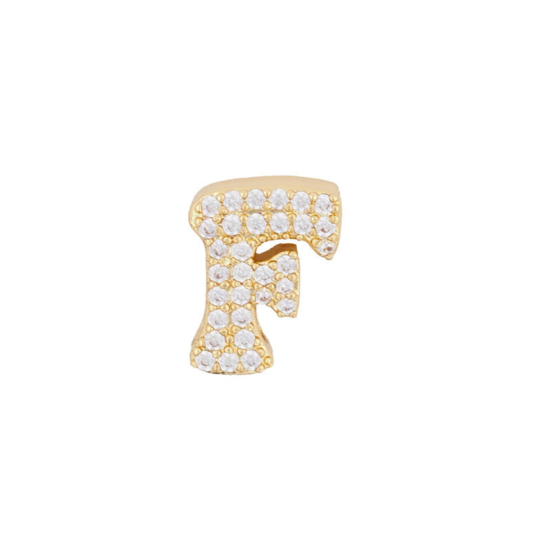 Fashion English 26 letter single pendant gold DIY bracelet necklace accessories