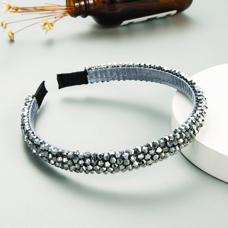 Fish Line Braided String Crystal Hair Band Korean Temperament Senior Sense Wash Face Headband